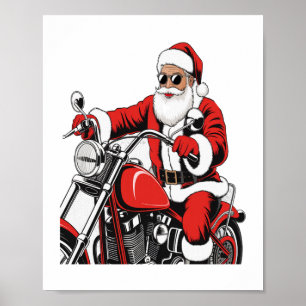 Poster Motociclo papai noel