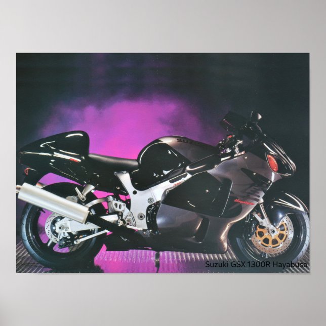 Poster Motociclo Suzuki Hayabusa GSX 1300R - A3 (Frente)