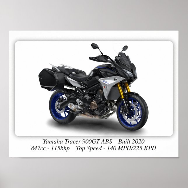 Poster Motociclo Yamaha Tracer 900 GT ABS - A3 (Frente)