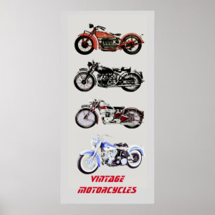 Pôster MOTOCICLOS ViNTAGE