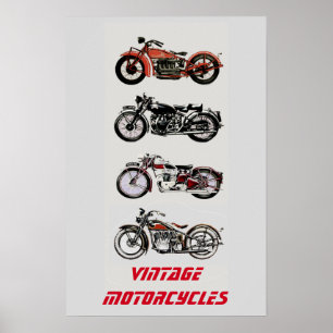 Pôster MOTOCICLOS ViNTAGE