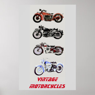 Pôster MOTOCICLOS ViNTAGE