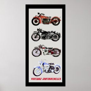 Pôster MOTOCICLOS VÍRUS, Cinzas Pretas