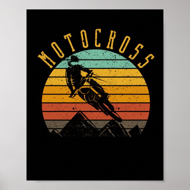 Poster Motocross Biker Dirt Bike Rider Biker (Frente)
