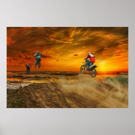Poster Motocross em Dusk