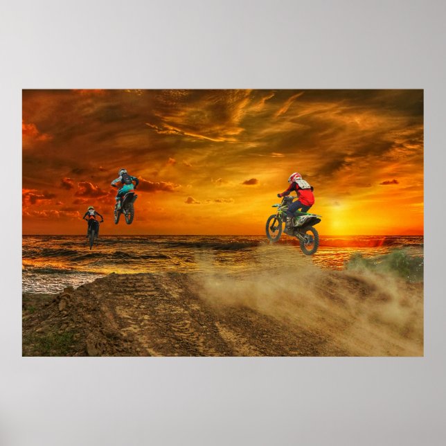 Poster Motocross em Dusk (Frente)