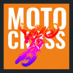 Poster Motocross Motorcycle Sport Pop Art<br><div class="desc">Imagem de Pop de Motocross</div>