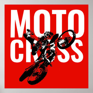 Poster Motocross Motorcycle Sport Pop Art