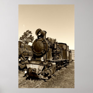 Pôster Motor a vapor de bitola antiga Gr-269