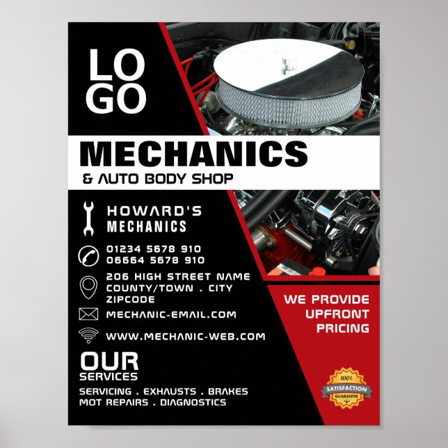 Poster Motor de Automação, Mecânica Automática e Publicid (Frente)