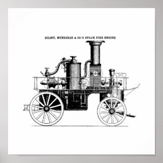 Pôster Motor de Fogo Silsby 1858