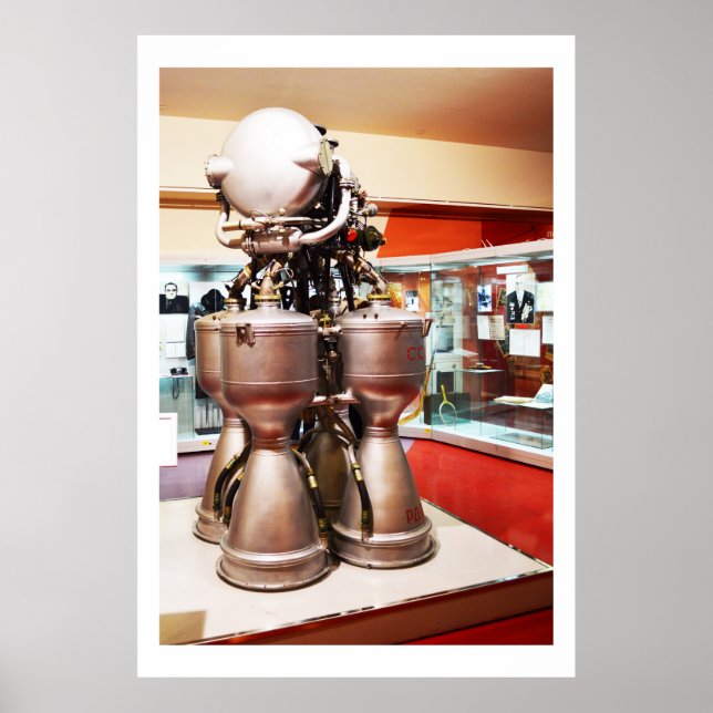 Pôster Motor de foguete líquido RD214 (Frente)