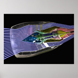 Poster Motor de jato de turbofã CFM56-5