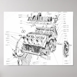 Pôster Motor de V8