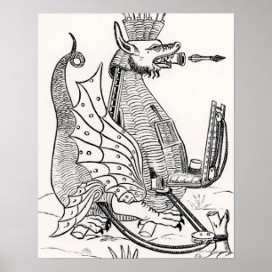 Pôster Motor do cerco na forma de um dragão