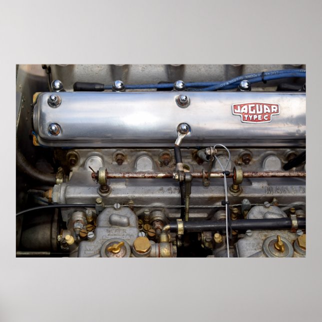 Poster Motor do tipo C Jaguar. (Frente)