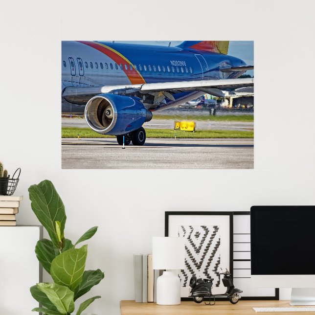 Poster Motor e fumos do avião (Escritório em casa)