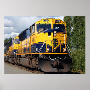 Pôster Motor locomotivo da estrada de ferro de Alaska