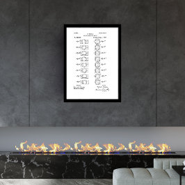 Poster Motor magnético eletrônico com patente Nikola Tesl