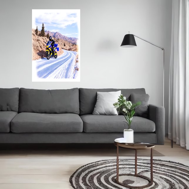 Poster Motorcycle on the road | AI Art (Criador carregado)