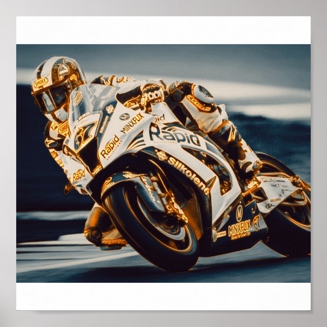 Poster Motorcycle Racer (Frente)