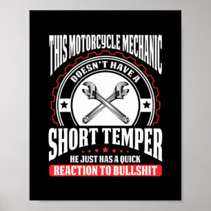 Poster Motorcycle Technician Motorcycle Mechanic 