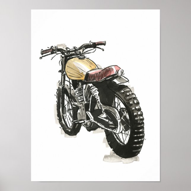 Poster Motorcycles in Ink III (Frente)