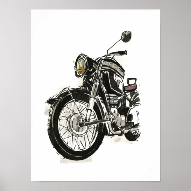 Poster Motorcycles in Ink IV (Frente)