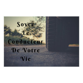 Pôster “Motorista” Cartaz Mural Citação Positiva