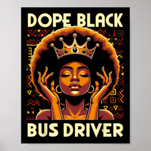 Poster Motorista de Ônibus Negro Drogado Afro Americano M