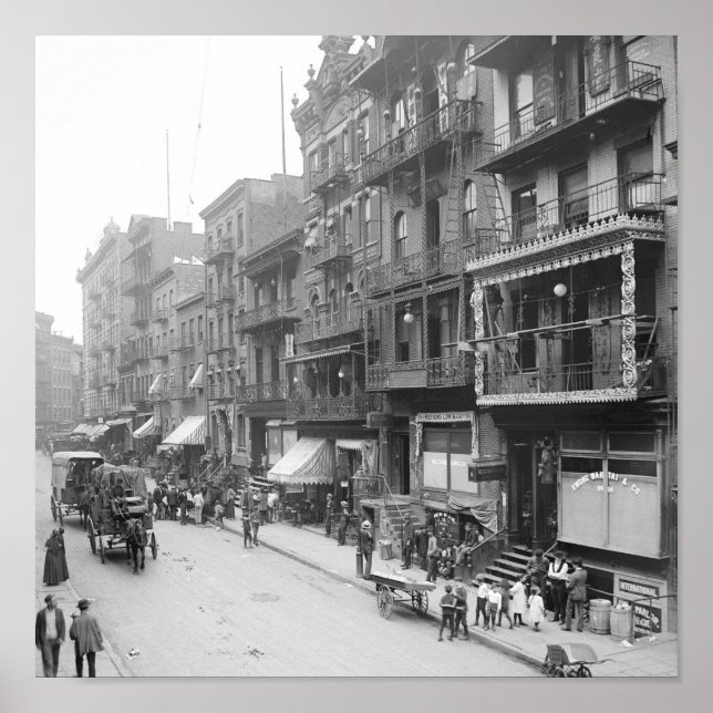 Poster Mott Street, Nova Iorque, 1900 (Frente)