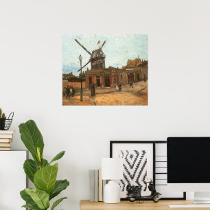Poster Moulin de la Galette, de Vincent van Gogh, Windmil