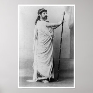 Poster Mounet-Sully como Oedipus 'em Oedipus Rex