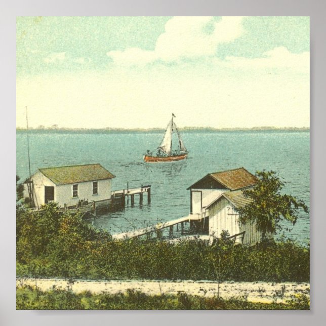 Poster MOUNT DORA, FL-Boat House Row, 1907 (Frente)