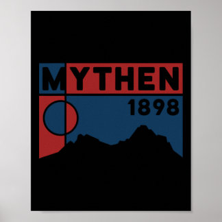 Poster Mount Grosser Mythen Hike Mountain Biking Swiss Hi