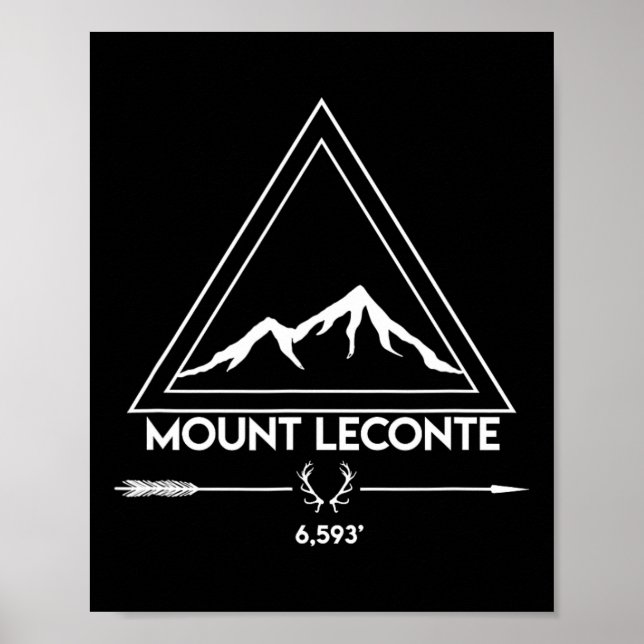 Poster Mount Mt Leconte Smoky Mountains Tennessee Hiking  (Frente)