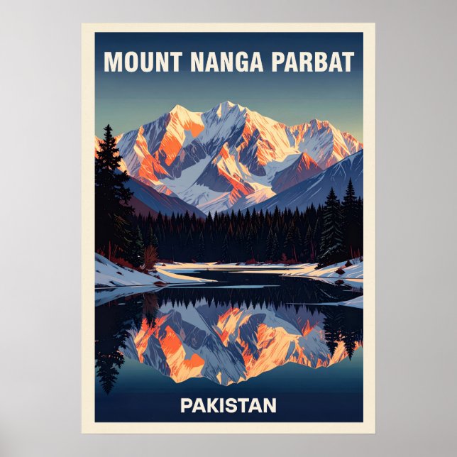 Poster Mount Nanga Parbat V04 (Frente)