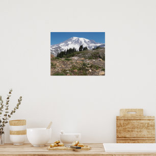 Poster Mount Rainier Subalpine Landscape Photographic