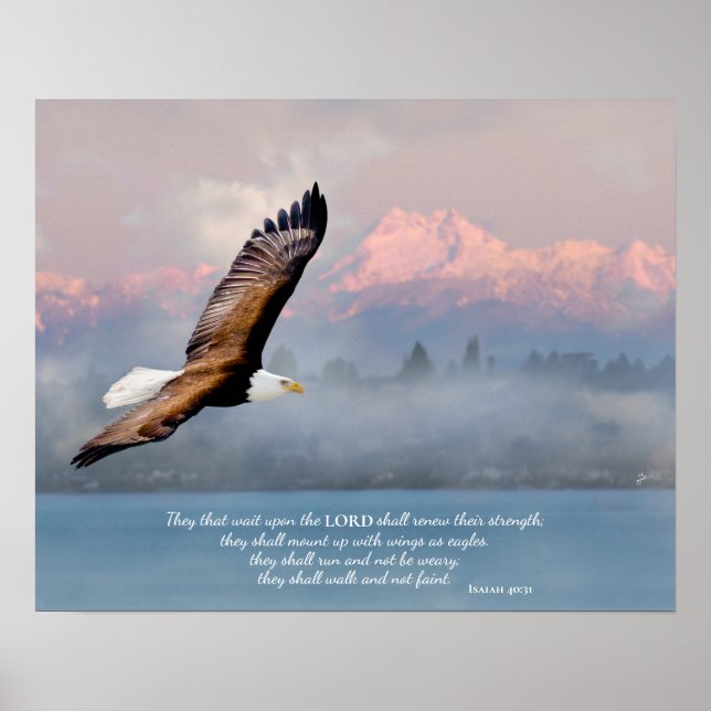 Poster Mount Up With Wings Like Eagles Fine Art Blank (Frente)