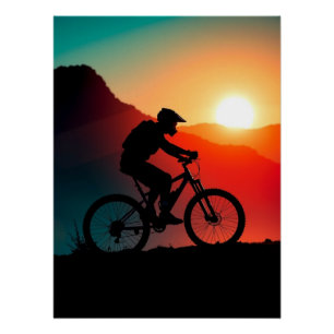 Pôster Mountain Bike Pôr do Sol – Desafio & Aventura