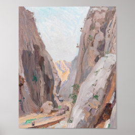 Poster Mountain Canyon Neutral Abstract Art Print