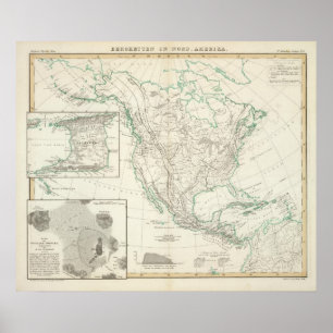 Pôster Mountain chains in North America