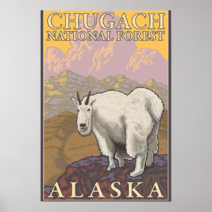 Pôster Mountain Goat - Chugach National Forest,