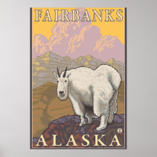 Poster Mountain Goat - Fairbanks, Alaska