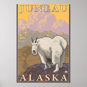 Pôster Mountain Goat - Juneau, Alasca