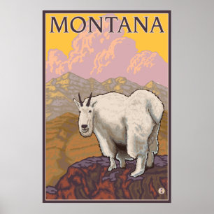Poster Mountain Goat - Montana