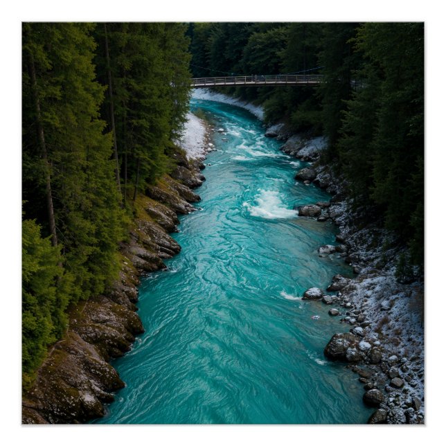Pôster Mountain River Landscape (Frente)