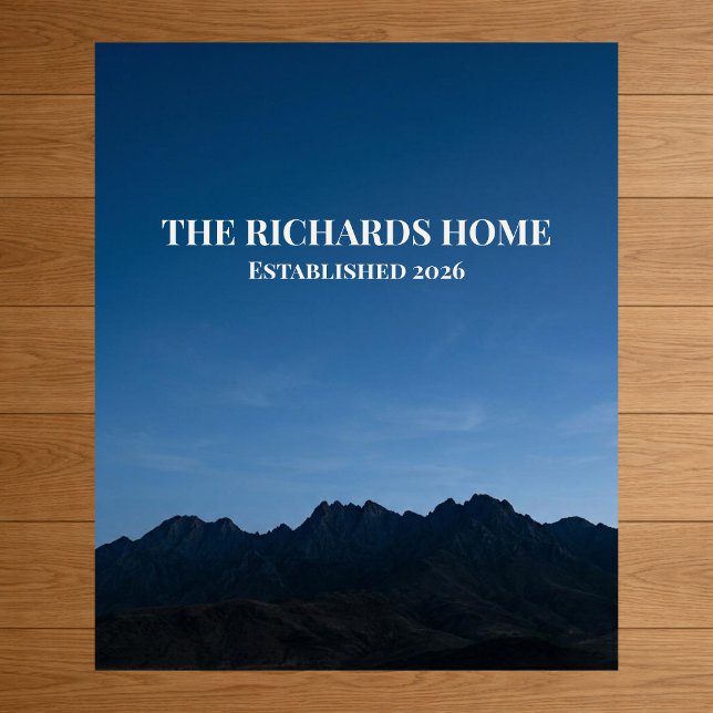 Poster Mountain Scene Custom Family Name Established (Criador carregado)