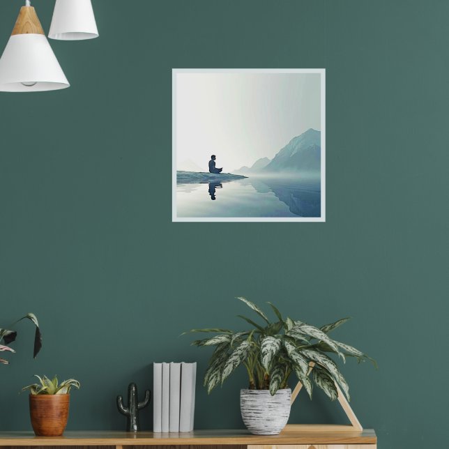 Poster Mountain Zen Design de Meditação Pacífica (Sala de Estar 1)