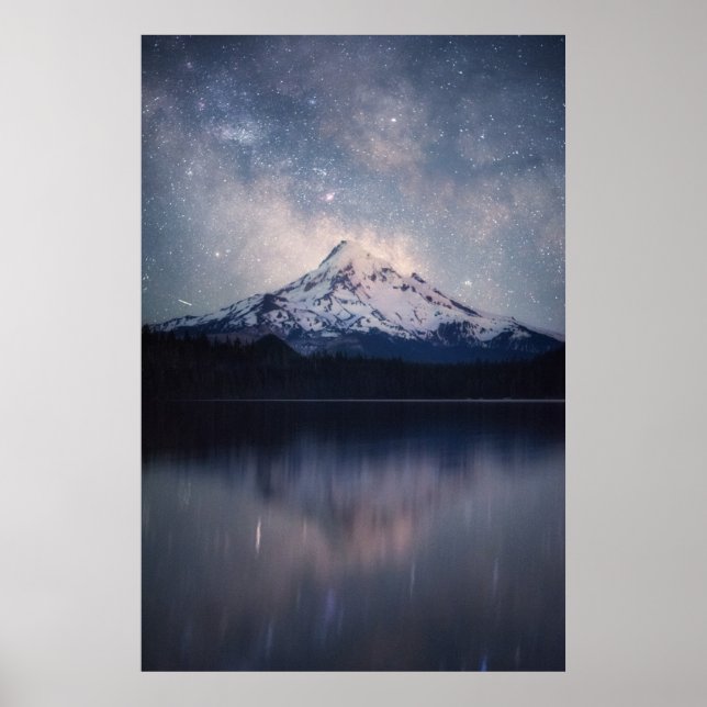 Poster Mountains | Mt. Hood Portland, Oregon (Frente)